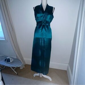 NWOT Handmade Tibetan Women's Traditional Dress Chupa Blue  Color Medallion S/M